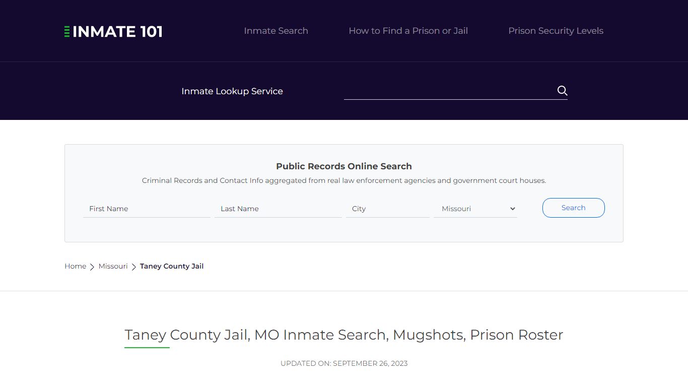 Taney County Jail, MO Inmate Search, Mugshots, Prison Roster